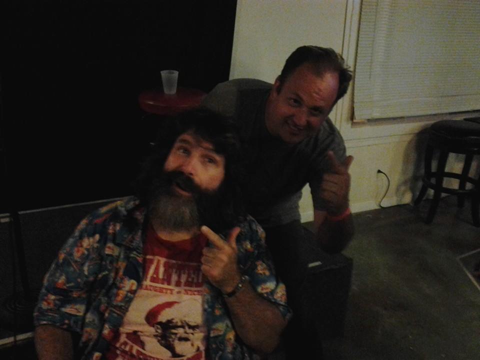 Andre Verdun with Mick Foley